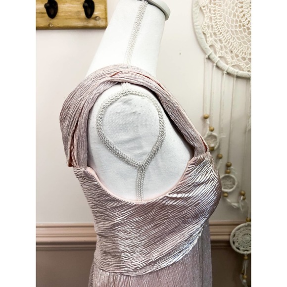 Rene Ruiz Collection Metallic Rose Sleeveless Long Gown NWT Size 2 - Picture 4 of 9